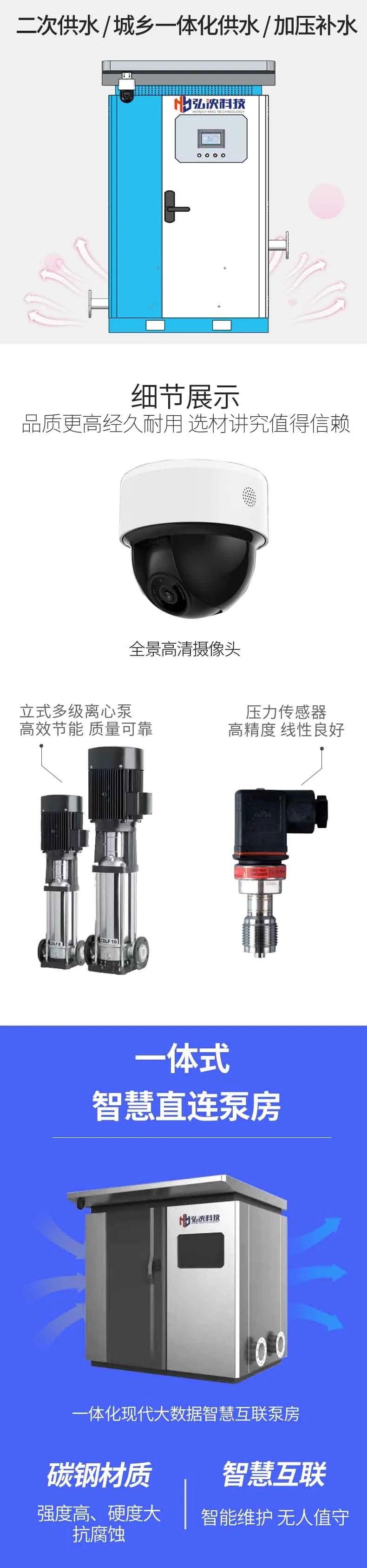 智慧城鄉供水泵房-智能一體化直連泵房 